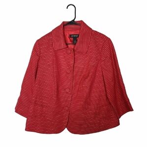 Lane Bryant. Red With Stripes Blazer, Size 18